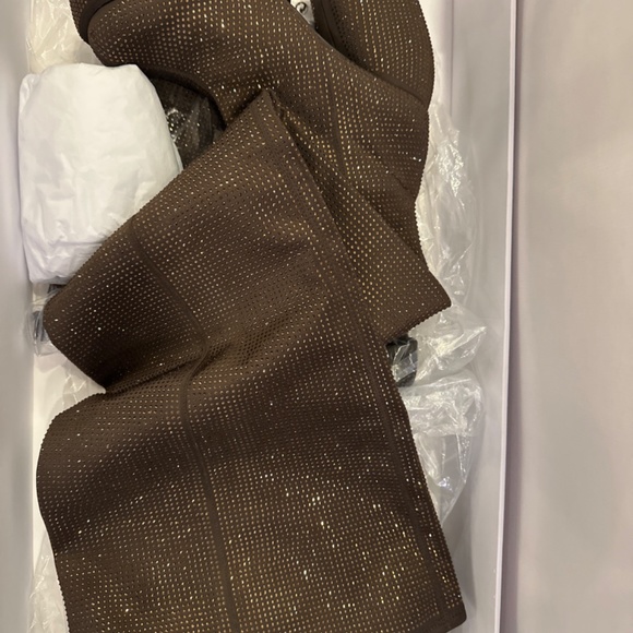 H&M Studio Sequined Rhinestones Embellished Boots - Picture 3 of 6